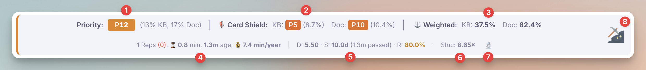 Card Info Bar