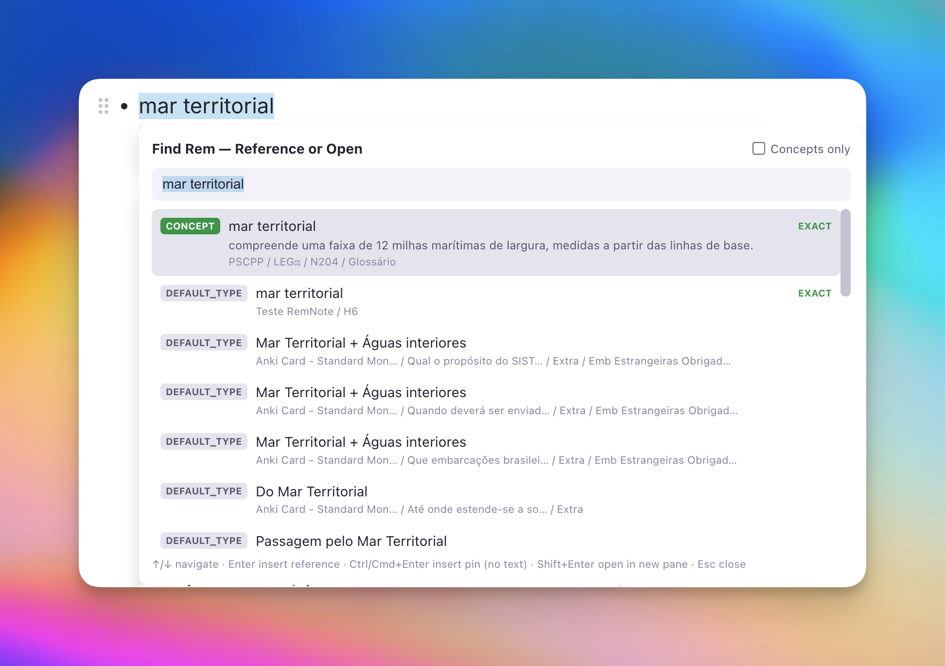 The Find Rem — Reference or Open picker