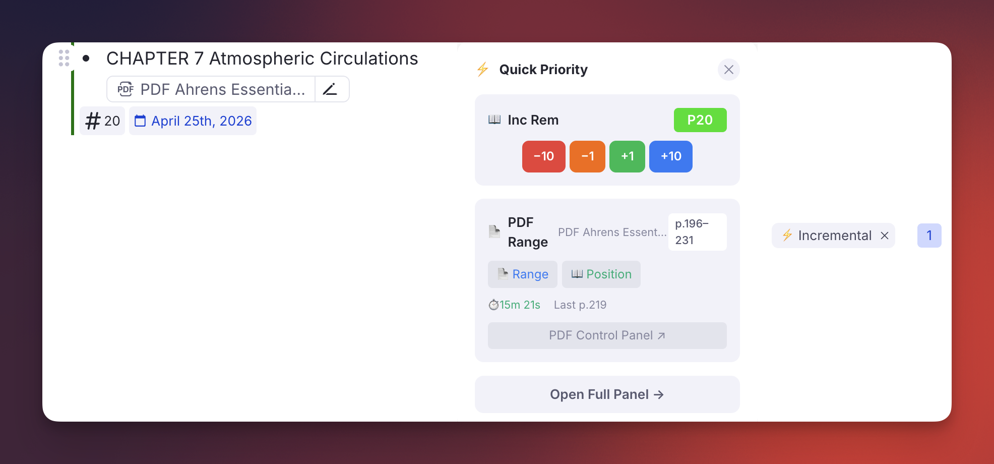 Setting PDF range inline in Editor