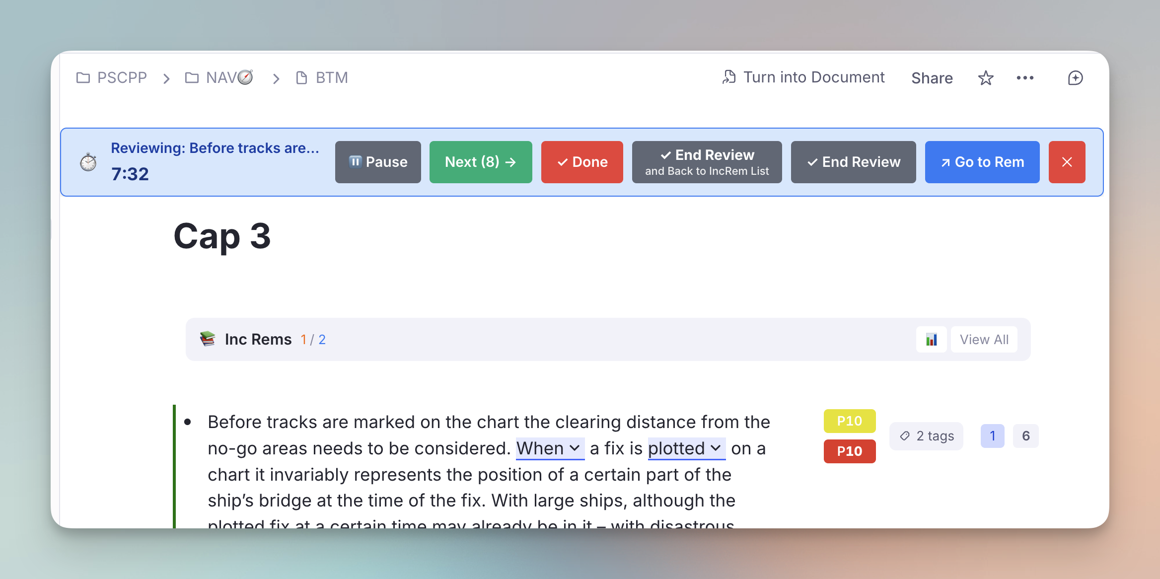 Editor Review Timer with new Done button and two-line labels