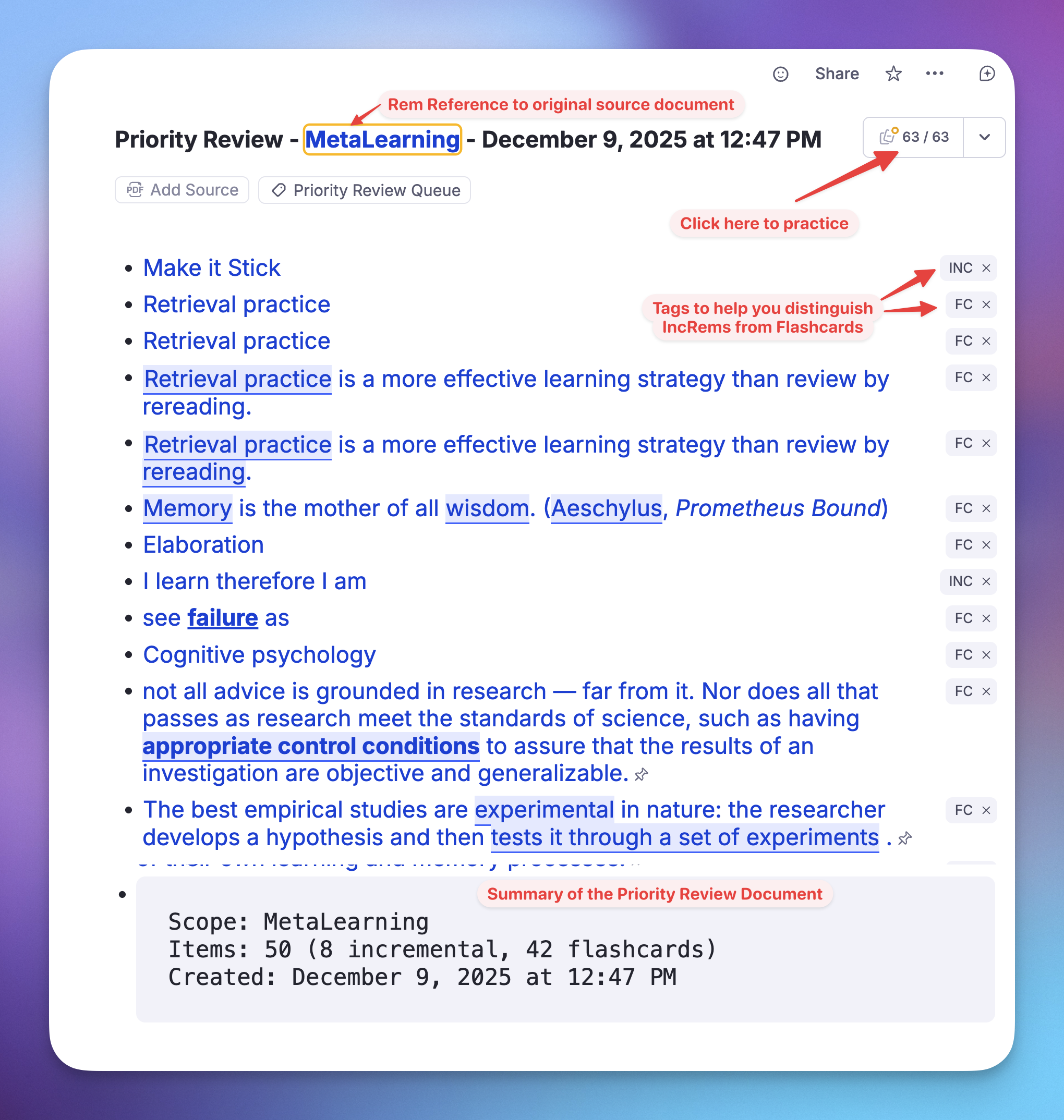 Priority Review Document