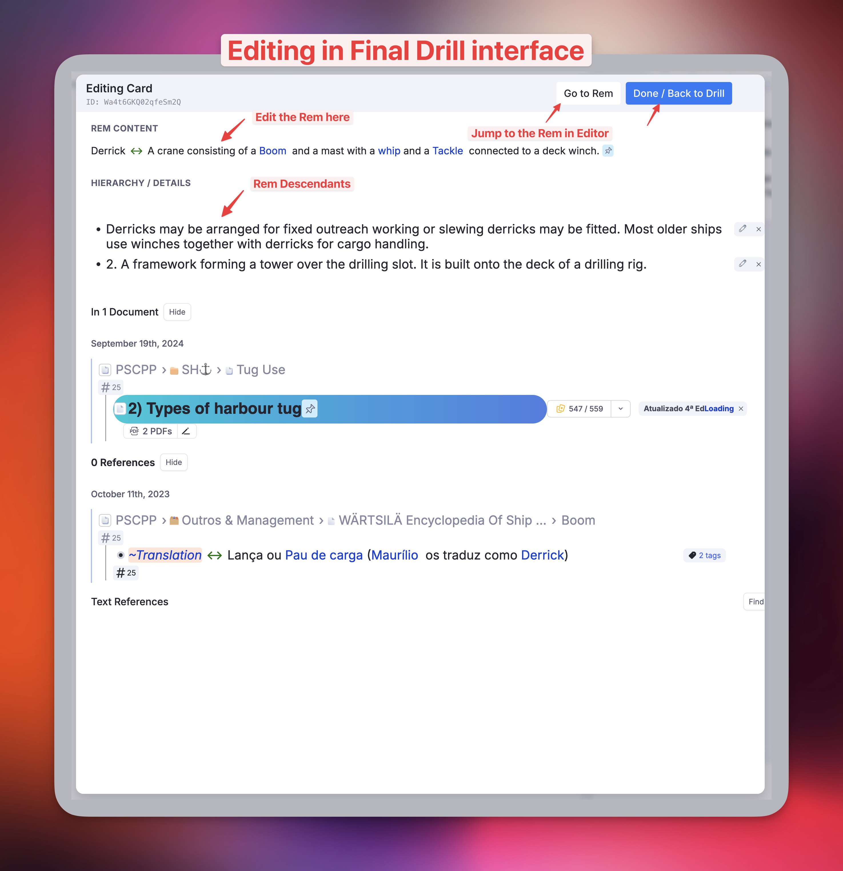 Mastery Drill Editor